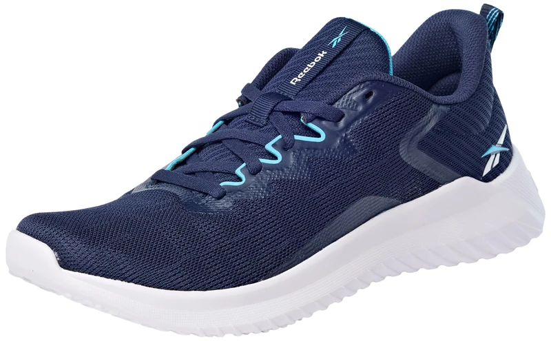 Reebok Men's FLUXLITE II Sneaker, Vector Navy/FTWR White/Future Cyan, 13 UK
