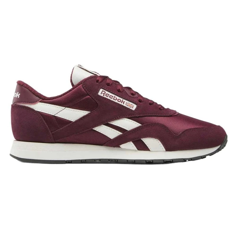 Reebok Men's Classic Nylon Sneaker, Black Cherry Black Cherry Chalk, 6.5 UK