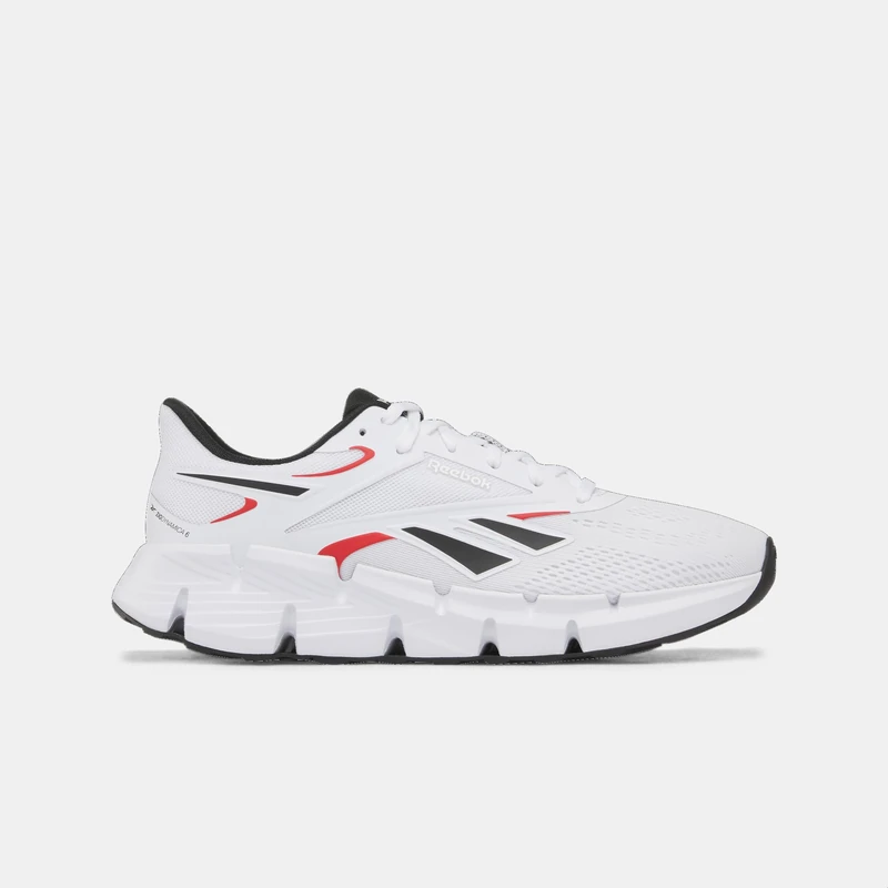 Reebok Men's Zig Dynamica 6 Trainers, FTWR White Core Black Energy Red, 5 UK