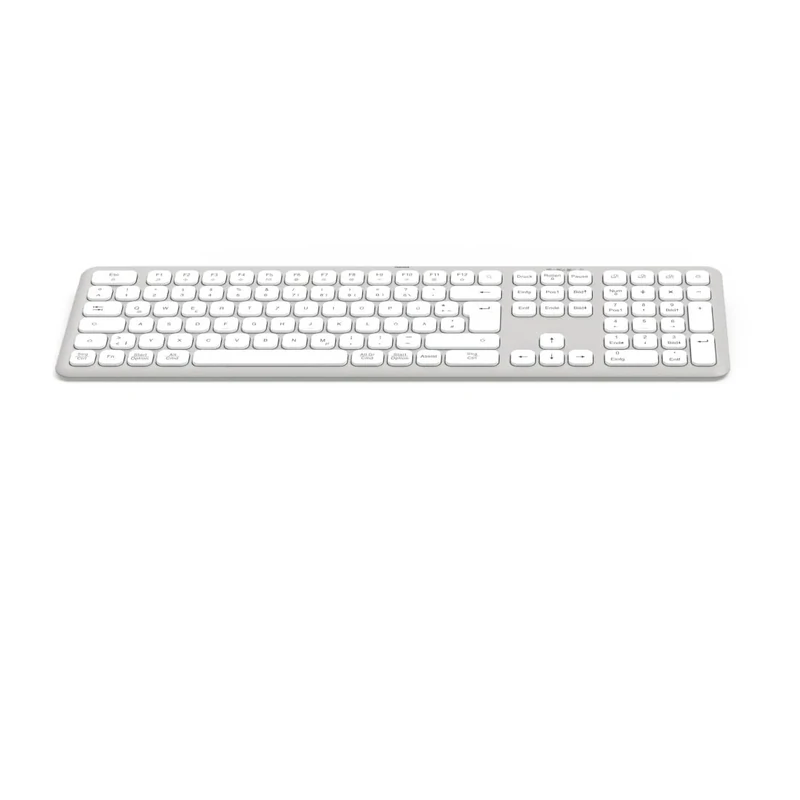Hama Wireless Keyboard (Multi Device Keyboard with Wireless/Bluetooth for PC, Smartphone, Tablet, Full Format, with Batteries, Quiet Scissor Keys, Multimedia Keys, German QWERTZ Layout) White