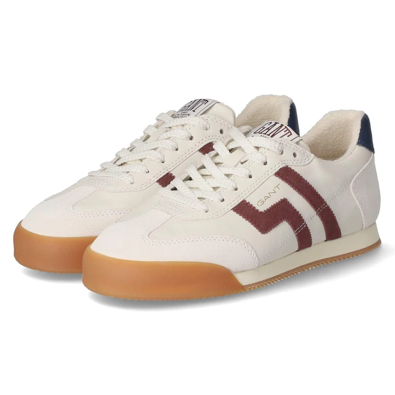 GANT FOOTWEAR Women Beylana Sneaker, White Port Wine, 8 UK