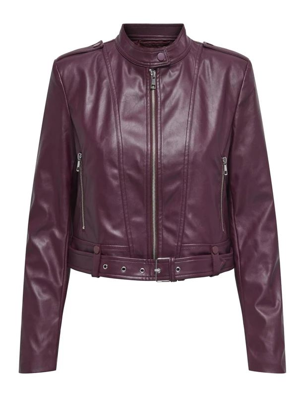 ONLY Onlsadie Cc OTW Women's Faux Leather Jacket, Mauve Wine, x_s