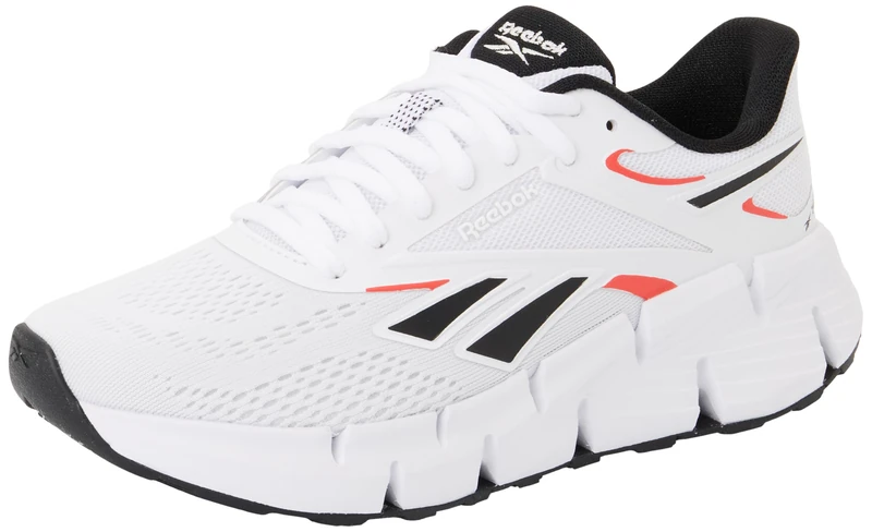 Reebok Men's Zig DYNAMICA 6 Sneaker, FTWR White/CORE Black/Energy RED, 11.5 UK