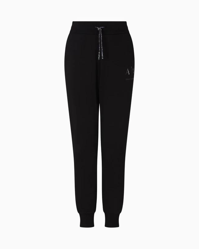 Armani Exchange Womens Blossom Print Jogger Sweatsuit - Black