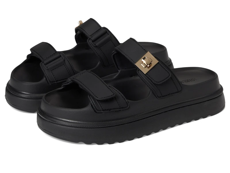 Steve Madden Women's Bigschmona Slide Sandal, Black Jelly, 7 UK