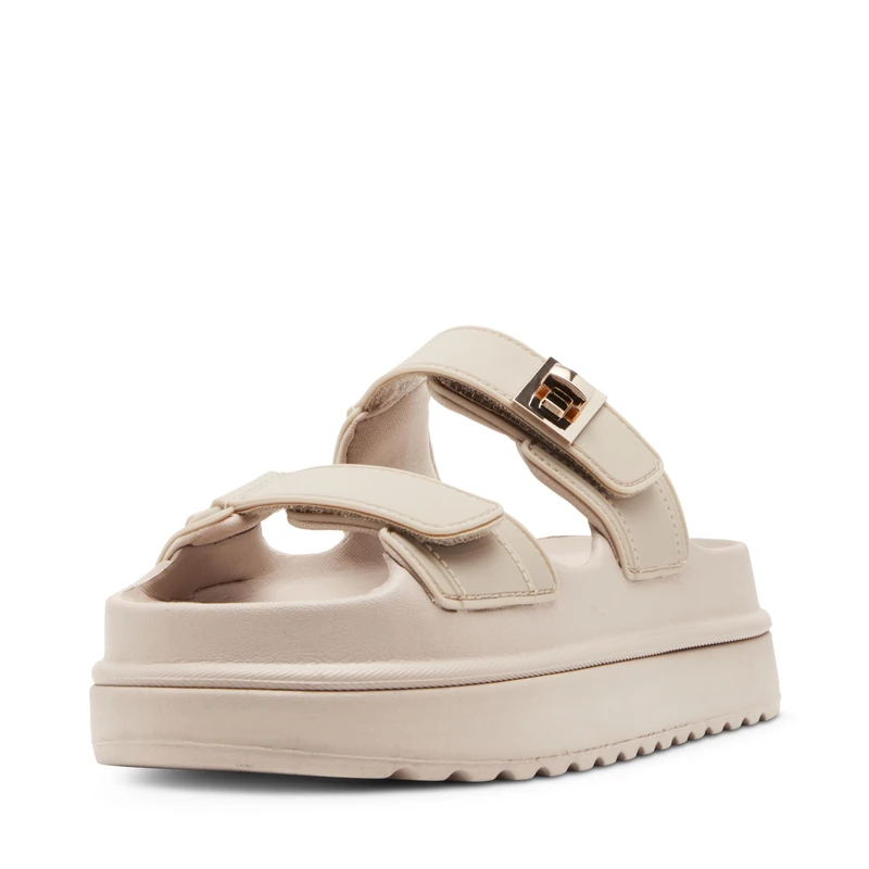 Steve Madden Women's Bigschmona Slide Sandal, Natural Jelly, 5 UK