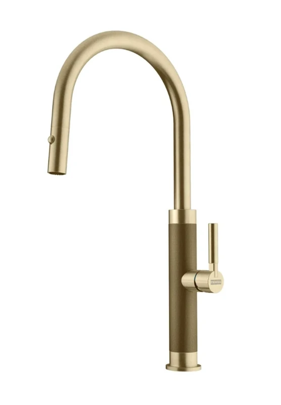 Franke 115.0711.558 Kitchen Sink tap spout Mythos Masterpiece Pull-Out spray-gold-115.0711, Gold