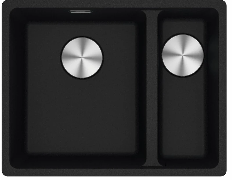 Franke Maris MRG 160-34-15 Fragranite Black Matt Sink 1.5 Basin Left Base