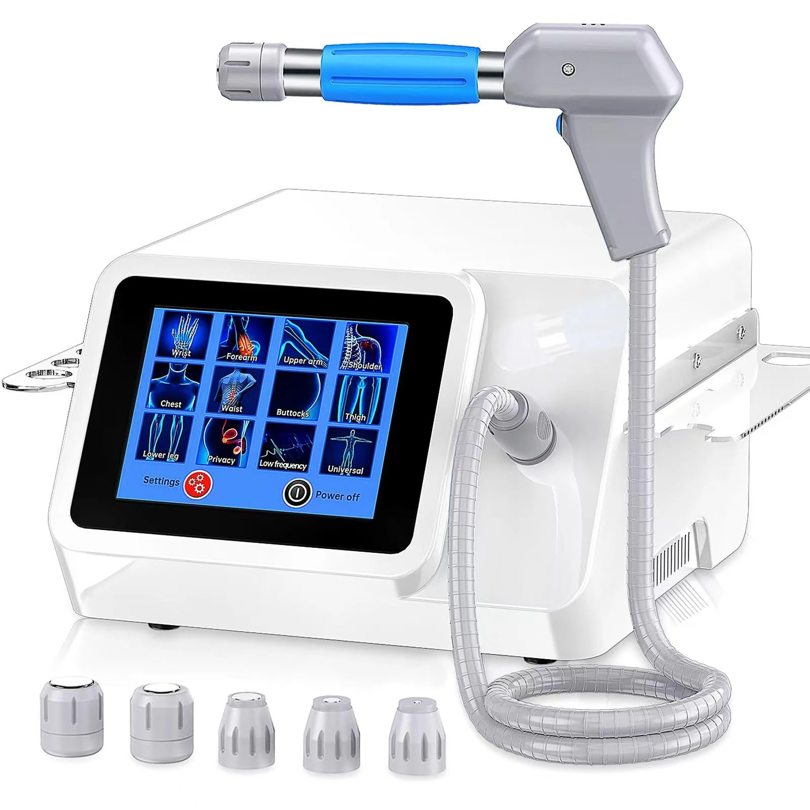 Kalecope Shockwave Therapy Machine for Muscles and Joints, Full Metal Host for Stable and Stronger Energy Output, Safe and Easy to Use,Non-Invasive, No Side Effects