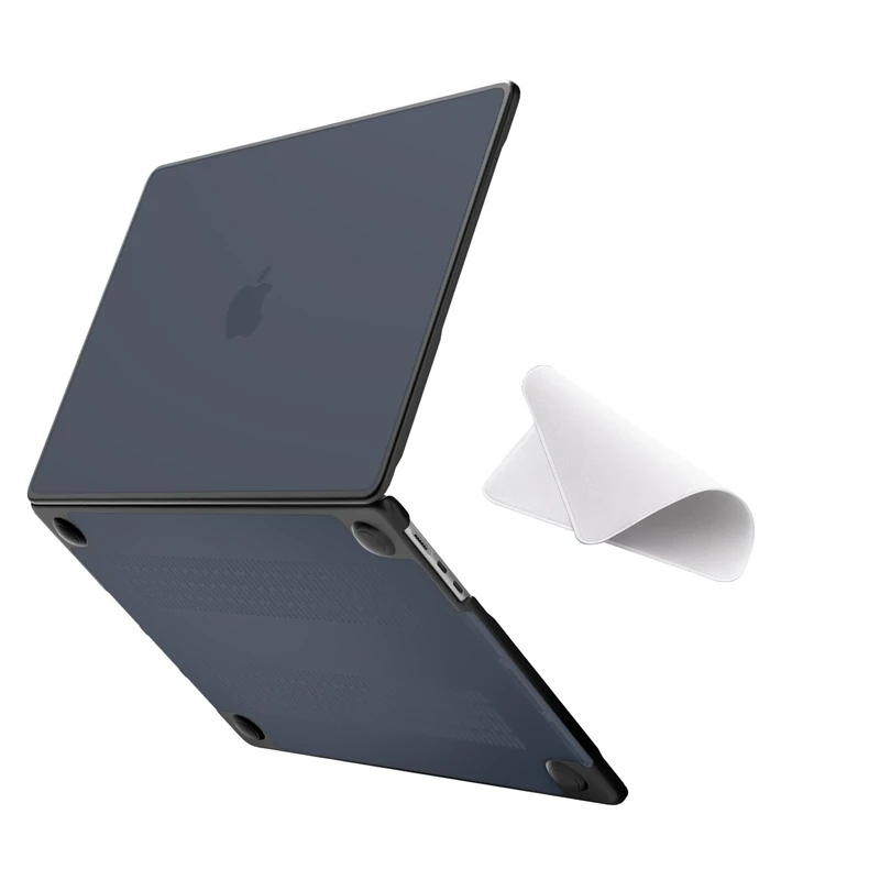 eleger Anti-cracking Case compatible with M4/M3/M2 MacBook Air 13 inch A3240 A3113 A2681, 2025 2024 2022 Release, Black TPU Bumper & Hard PC Shell, Matte Black