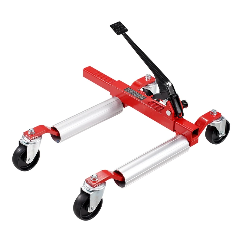 VEVOR Wheel Dolly, Max Capacity 1500 Lbs Car Dolly, Car Jack Dolly Lifter with 360° Rotatable Wheels, Heavy Duty Vehicle Positioning Ratchet Tire Jack, for Vehicle Auto Repair Moving