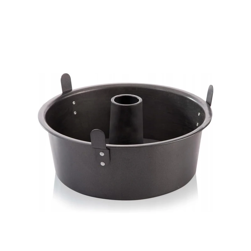 Wintem Non-Stick Mould for Cakes in Steel 26 cm – Ideal for Chiffon Cake and Angel Cake – Feet for Upside Down Cooling – Soft and Stable Cakes – Removable Bottom and Central Tube