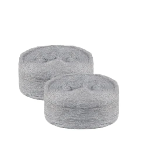 4 Pack Steel Wool Mice, Steel Wire Wool, 0000 Rodent Control Gaps Blocker Stainless Coarse Wire, Wall Hole Fill Fabric, Easy to Use Stop Rats and Mice Insect Pest, Removing Varnish, Rust (Light grey)