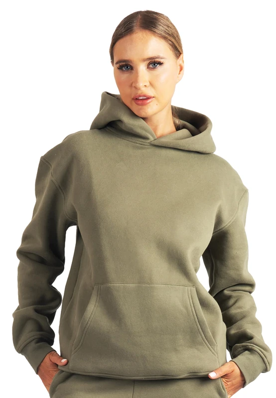 Carlheim Women's Hoodie Harper Lounge Hooded Sweatshirt, Safari Green, M