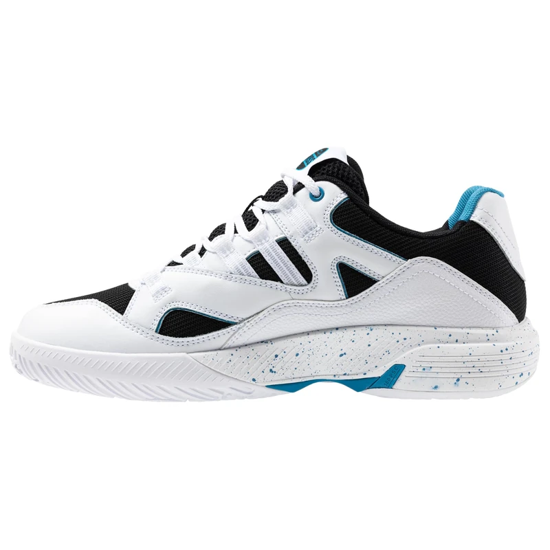 K-Swiss Men's Tura Team Padel Tennis Shoe, White Black Blue Moon, 7.5 UK