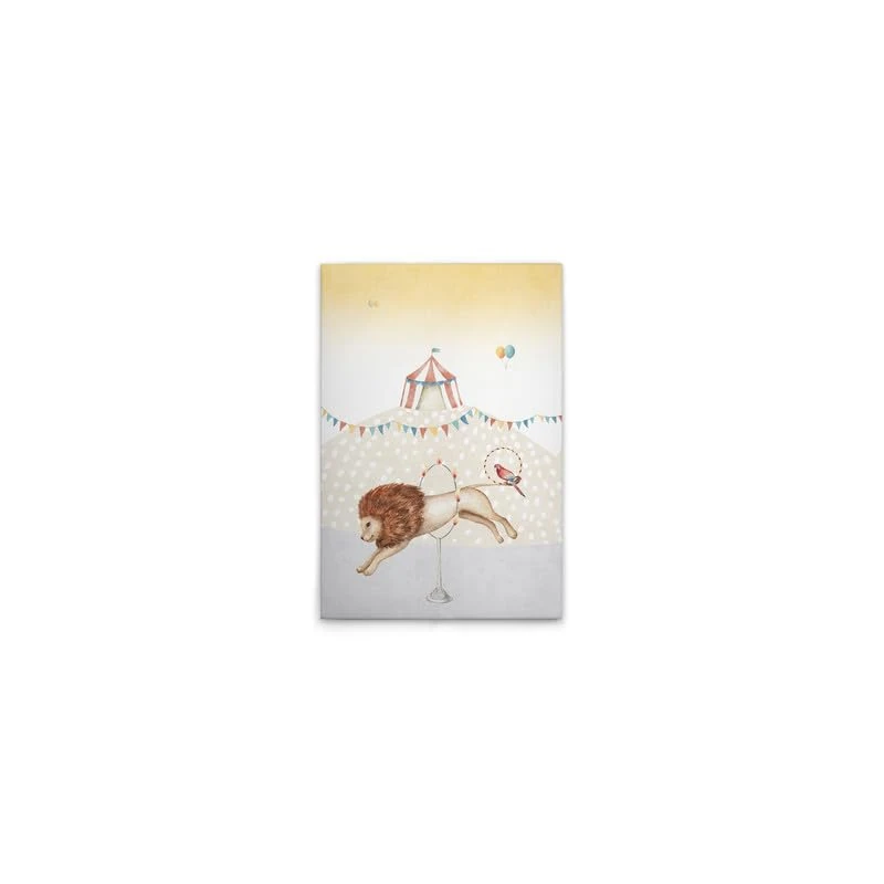 A.S. Création DD129375 Canvas Picture Circus Lion Children's Room Wall Picture Colourful Beige 40 x 60 cm