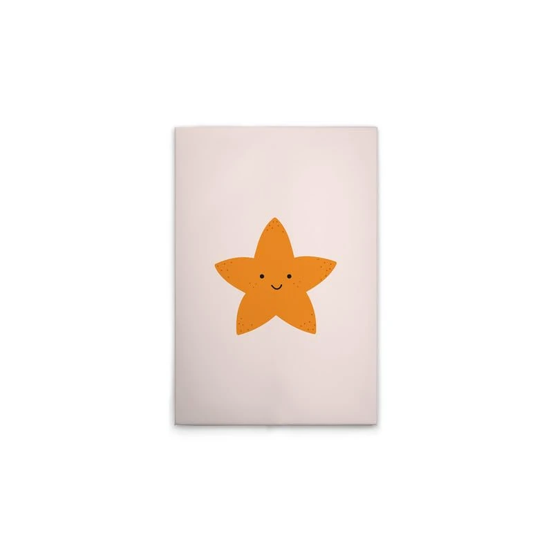A.S. Création DD132847 Canvas Picture Star Children's Room Wall Picture in Beige, Yellow 50 x 75 cm