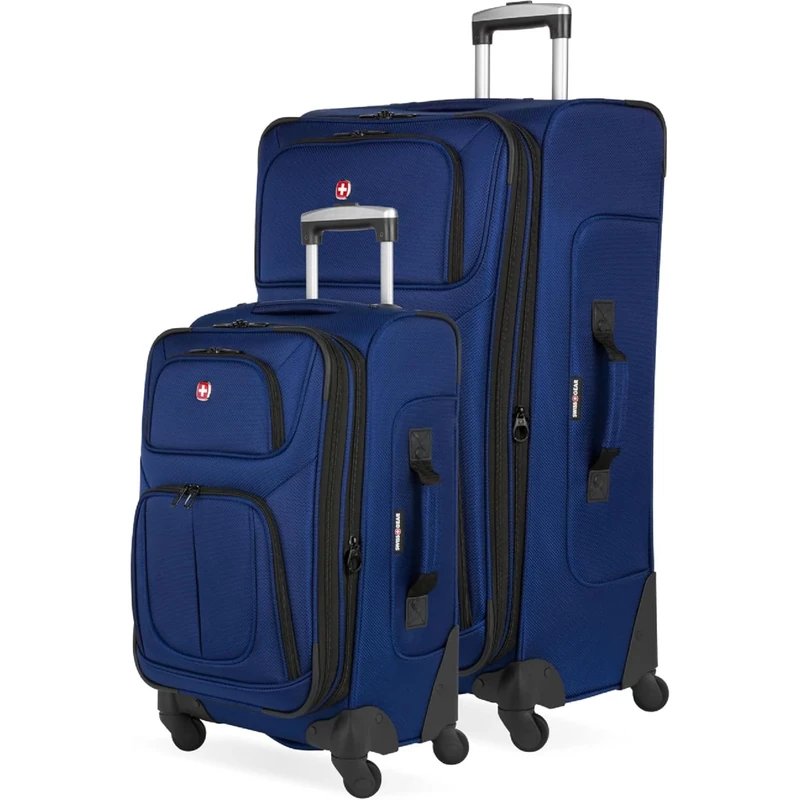 SwissGear Sion Softside Expandable Luggage, Blue, 2-Piece Set (21/29), Blue, 2-Piece Set (21/29), Sion Softside Expandable Luggage