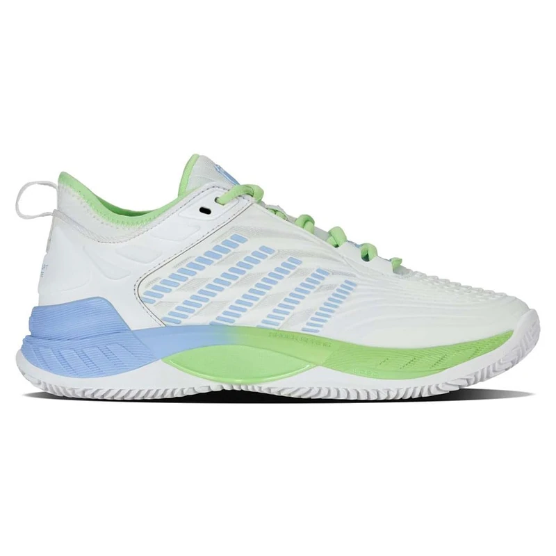 K-Swiss Women's Hypercourt Supreme 2 Tennis Shoe, Wht Green Dtchcnl, 8.5 UK