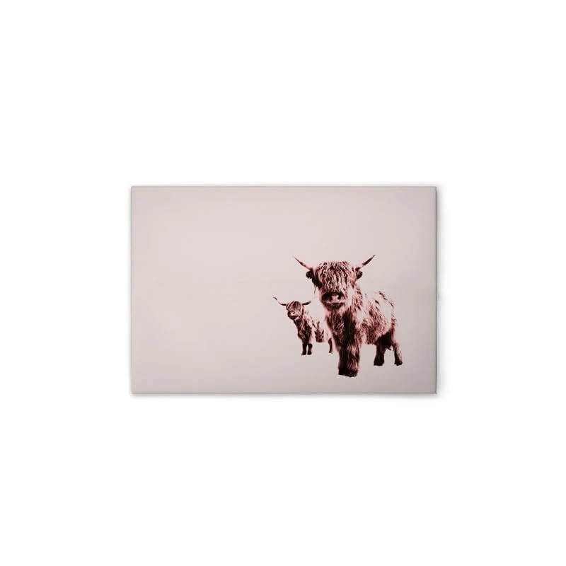 A.S. Création DD132245 Canvas Picture Animals Cows - Wall Picture in Beige Brown - 70 x 50 cm - Image 1