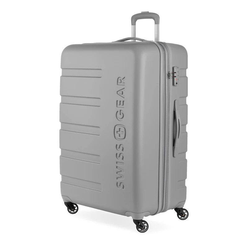 SwissGear 7366 Hardside Expandable Luggage with Spinner Wheels, Grey, Carry-On 19-Inch, 7366 Hardside Expandable Luggage with Spinner Wheels