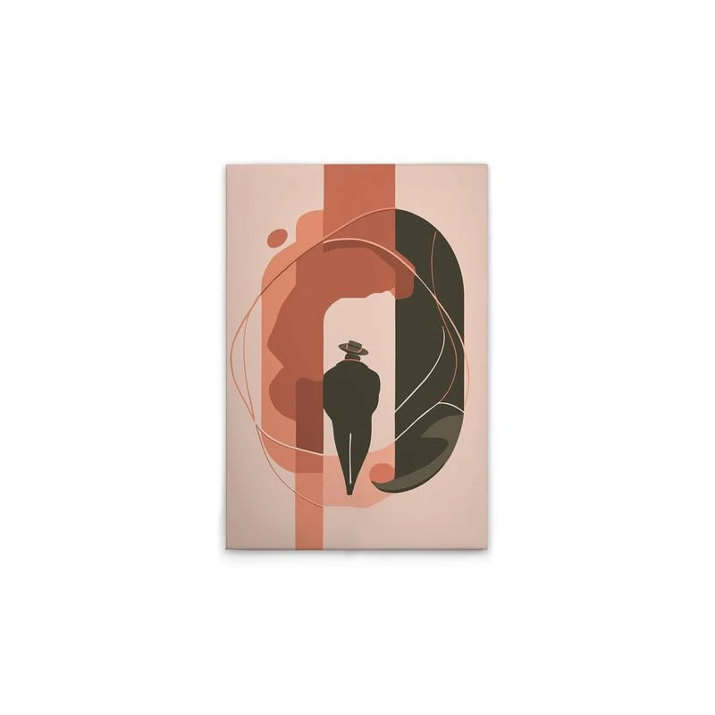 A.S. Création DD132782 Canvas Picture Man Abstract Wall Picture Beige Orange 50 x 75 cm - Image 1
