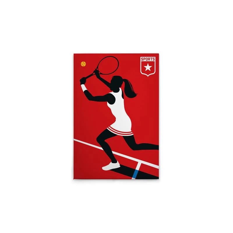 A.S. Création DD131978 Retro Tennis Player Canvas Picture Red Yellow 50 x 75 cm - Image 1