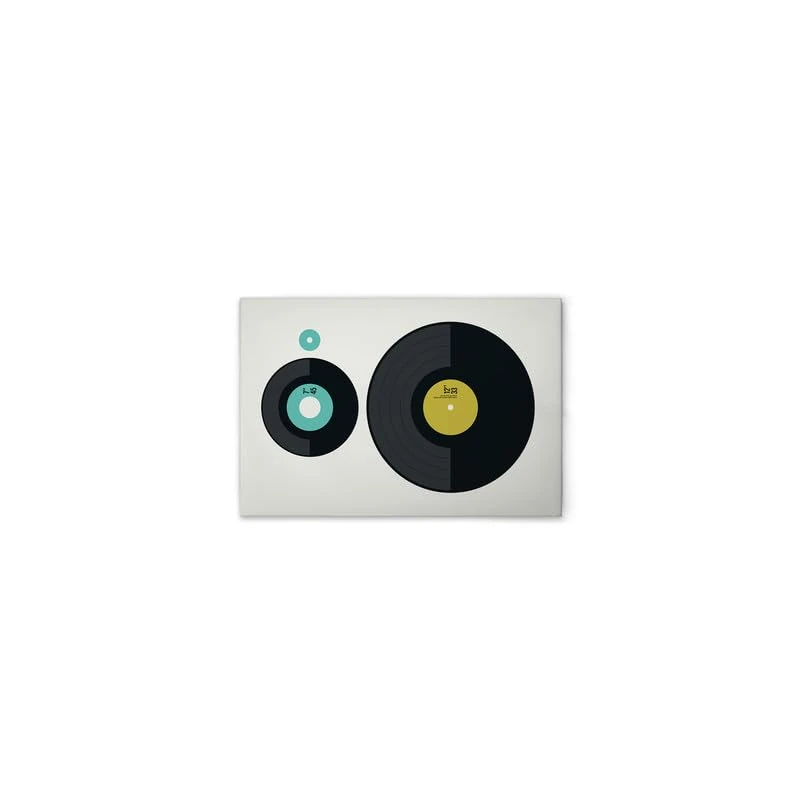 A.S. Création DD132324 Retro DJ Desk Canvas Picture Black Blue 60 x 40 cm
