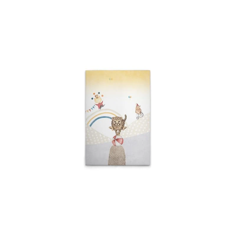 A.S. Création DD129376 Canvas Picture Circus Tiger Children's Room Wall Picture Colourful Beige 40 x 60 cm - Image 1