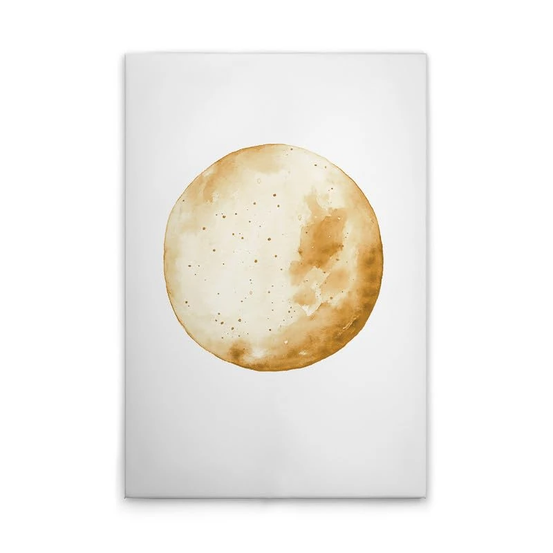 A.S. Création DD133310 Golden Moon Canvas Picture in White/Yellow 80 x 120 cm