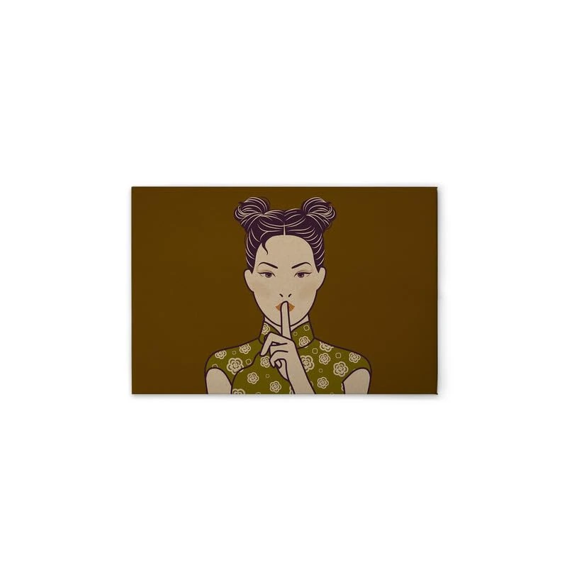 A.S. Création DD132080 Asian Canvas Picture Green Purple 75 x 50 cm - Image 1