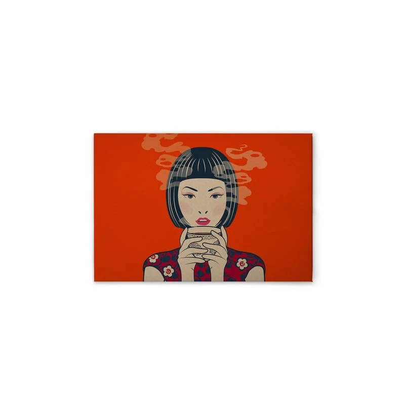 A.S. Création DD132100 Asian Canvas Picture Orange Red 75 x 50 cm - Image 1