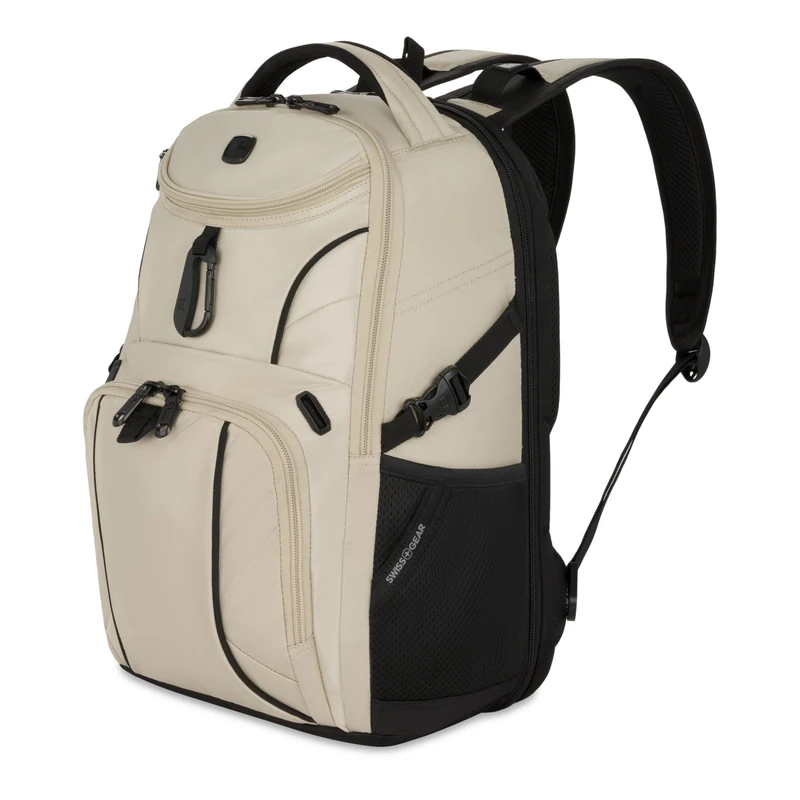SwissGear Unisex's Mini 1900 Scansmart Slim Version Laptop Backpack, Oatmeal, 16-Inch