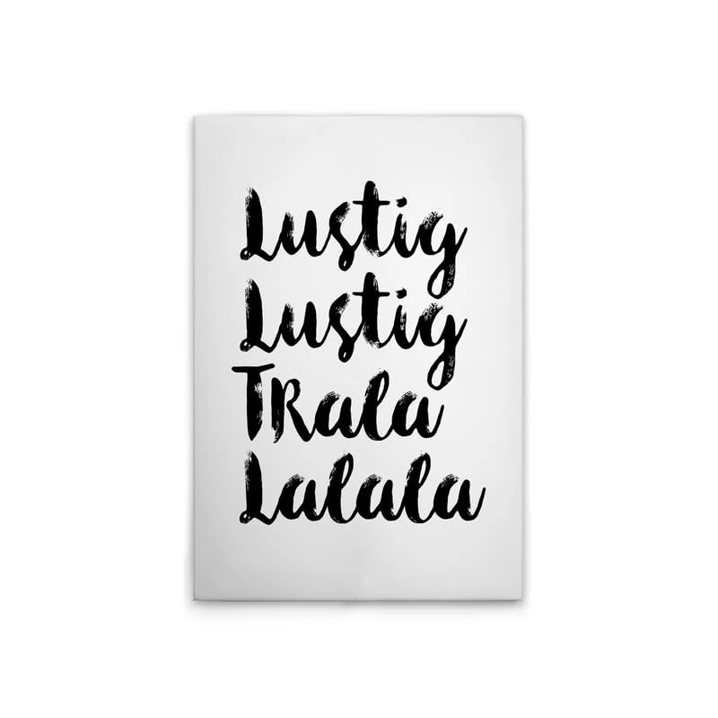 A.S. Création DD133094 Canvas Picture Funny Tralalalalalala, Wall Picture in White, Black, 60 x 90 cm
