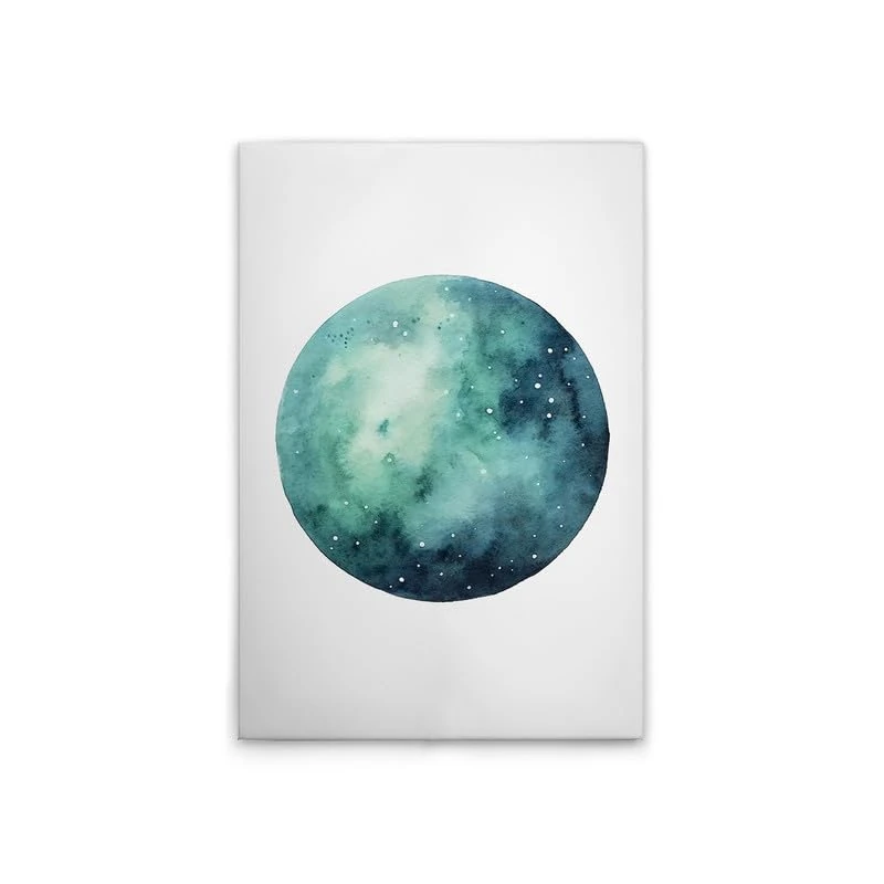 A.S. Création Green Planet DD133334 Canvas Picture 60 x 90 cm White Green