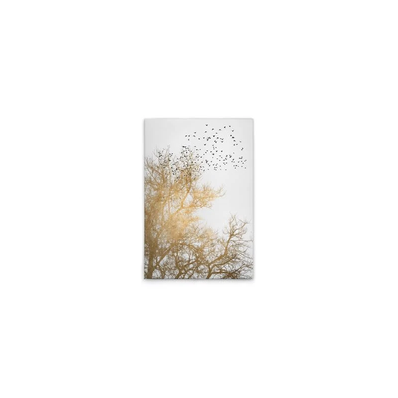 A.S. Création DD131768 Canvas Picture Tree Crown White Gold Wall Picture in Cream Gold 40 x 60 cm - Image 1