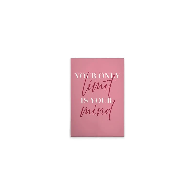 A.S. Création DD133077 Canvas Picture Your Only Limit is Your Mind - Wall Picture in Pink, Red - 40 x 60 cm