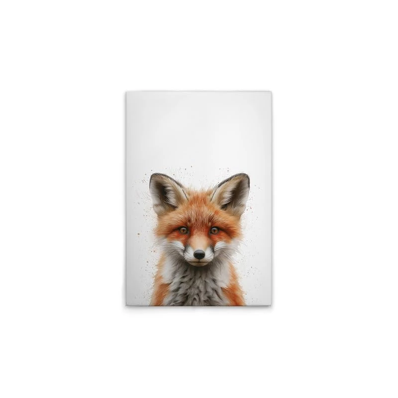 A.S. Création DD132980 Canvas Picture Baby Fox Children's Room Wall Picture in White, Brown 50 x 75 cm