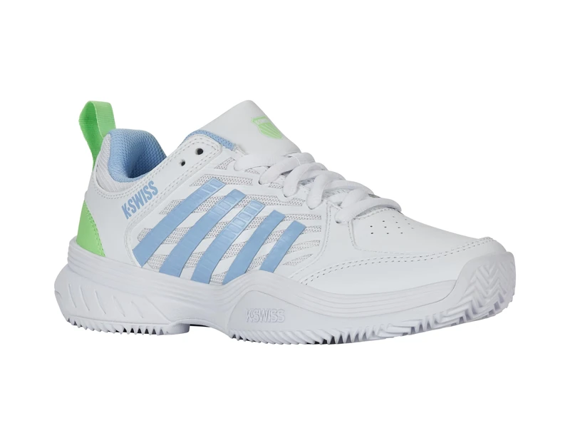 K-Swiss Women's Court Express 2 Tennis Shoe, Wht Dutch Canal Green, 6.5 UK