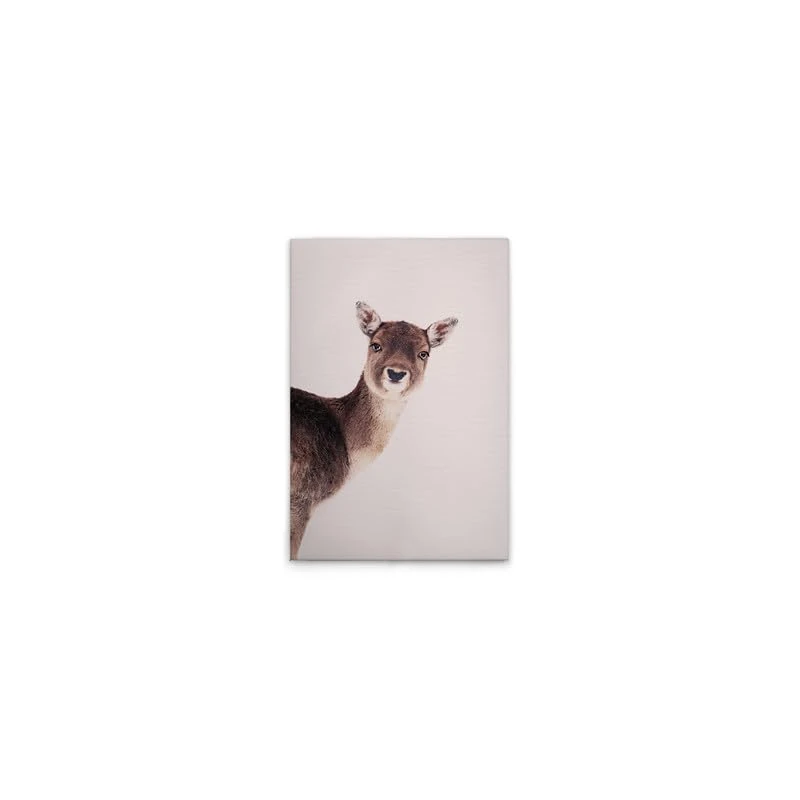 A.S. Création DD132254 Canvas Picture Animals Deer Pink - Wall Picture in Beige Brown - 40 x 60 cm - Image 1