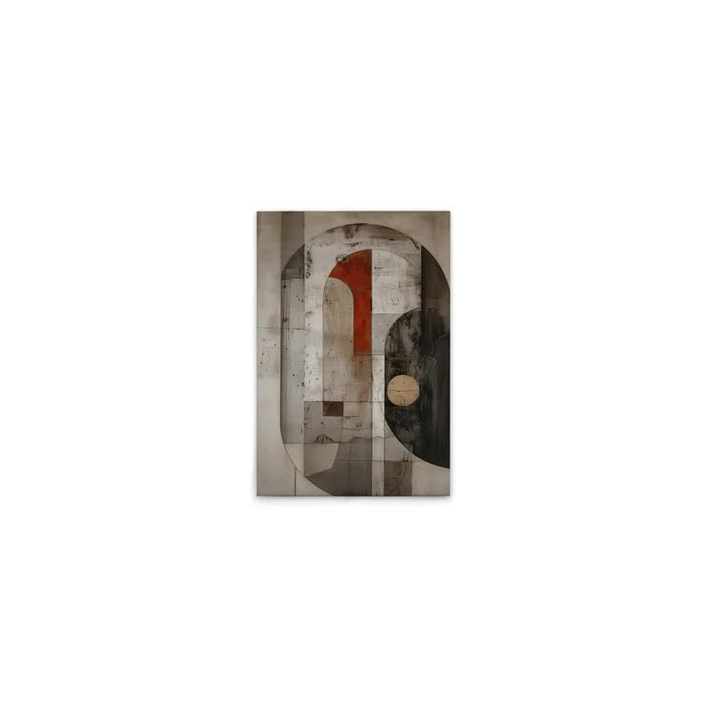 A.S. Création DD133220 Abstract Shapes Canvas Picture 40 x 60 cm Beige Black - Image 1