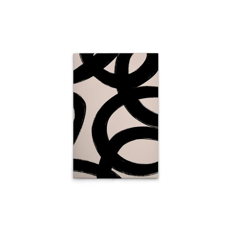 A.S. Création DD132612 Minimalist Black Beige Canvas Picture in Cream Black 50 x 75 cm - Image 1