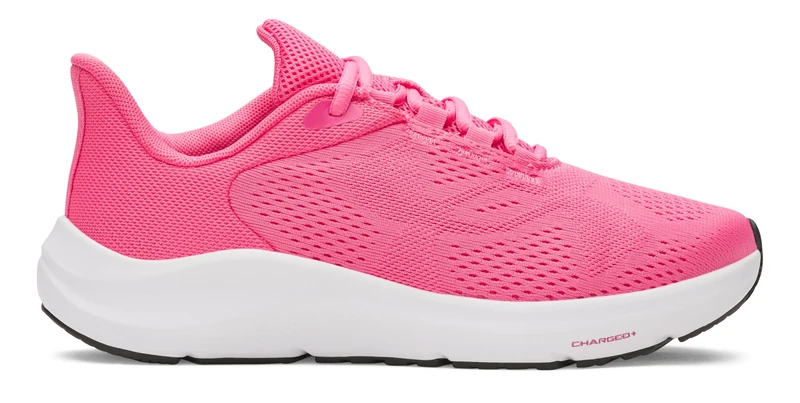 Under Armour Women's Charged Pursuit 4 Big Logo, Breathable and Lightweight Running Shoes, Durable Women's Trainers with Traction Sole,Super Pink / Super Pink / Fuchsia Dusk,9.5