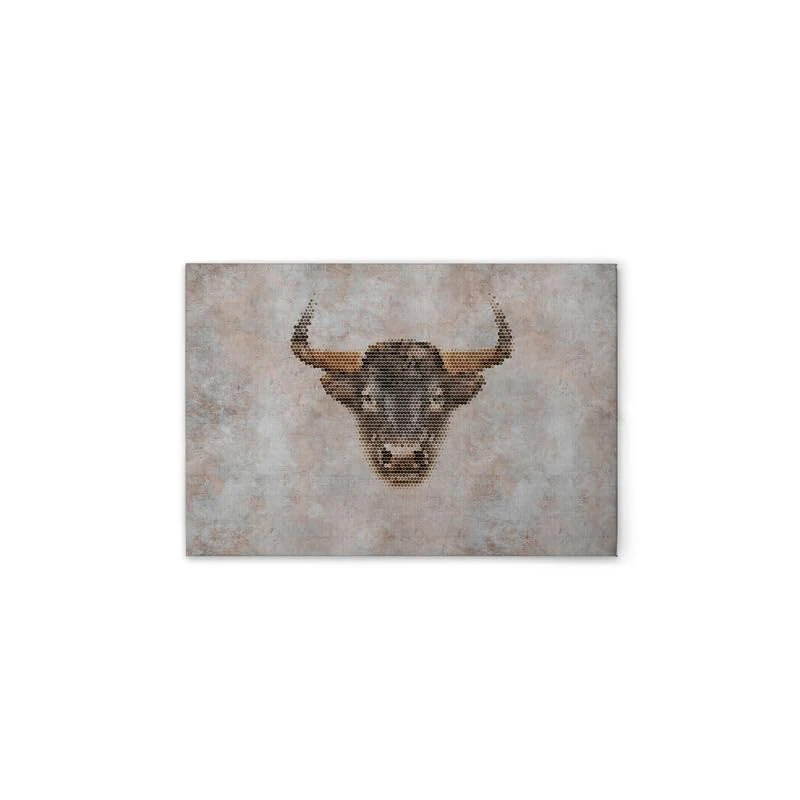 A.S. Création Big Three Wisent DD132070 Canvas Picture Grey Beige 75 x 50 cm - Image 1