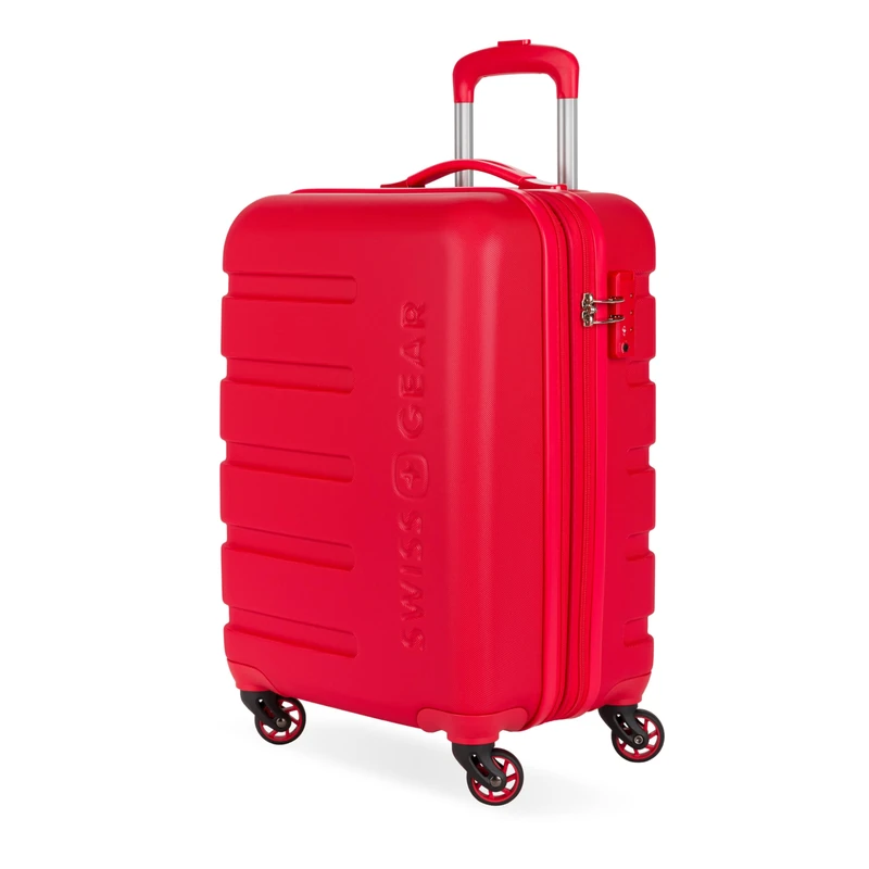 SwissGear 7366 Hardside Expandable Luggage with Spinner Wheels, Red, Carry-On 19-Inch, 7366 Hardside Expandable Luggage with Spinner Wheels