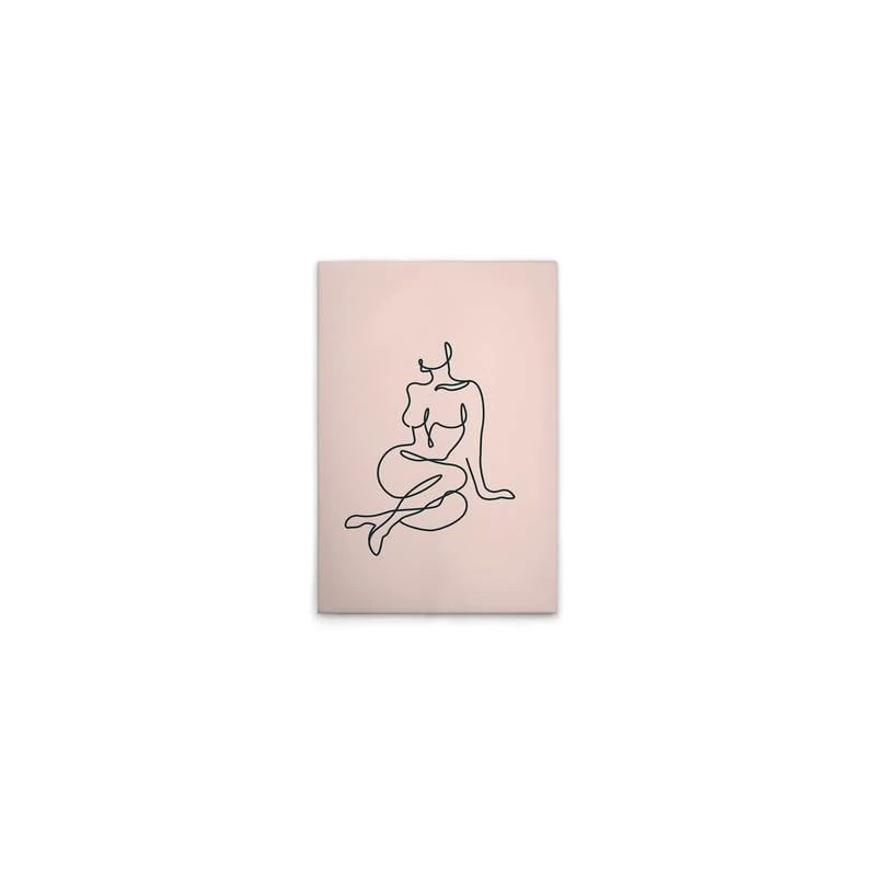 A.S. Création Canvas Picture Silhouettes Oneliner - Wall Picture in Cream Black - 40 x 60 cm - DD132806