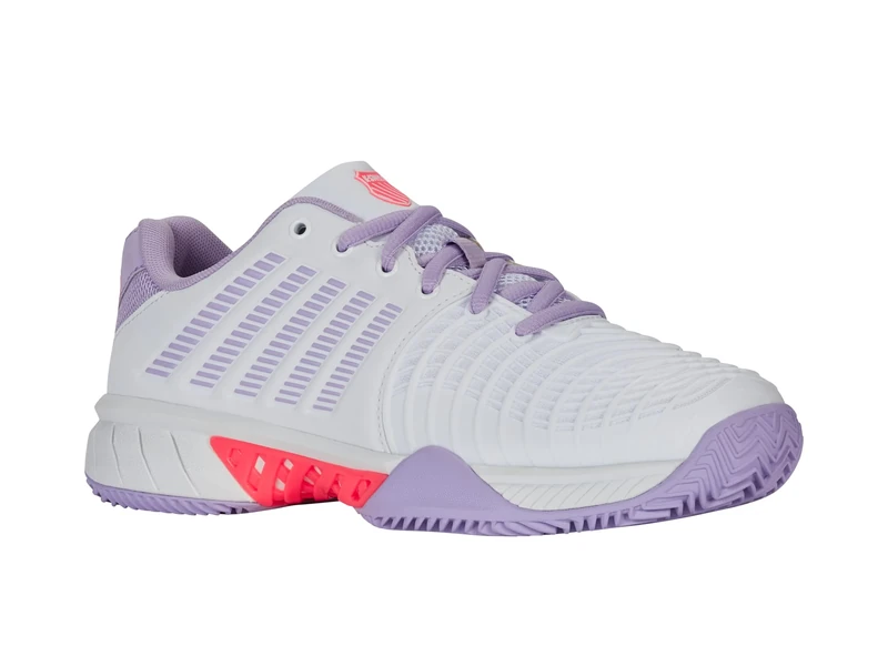K-Swiss Women's Express Light 3 Tennis Shoe, Wht Orchidpetal Nblaze, 6.5 UK