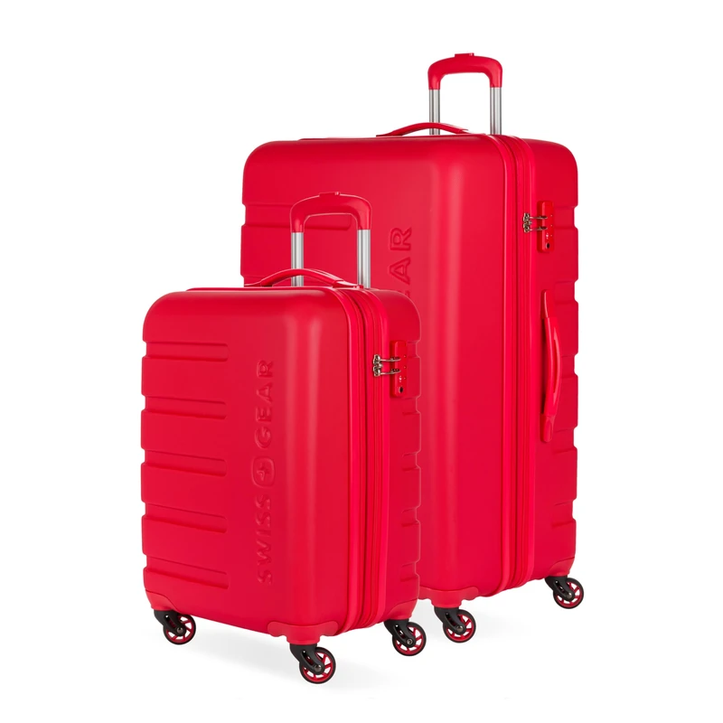 SwissGear 7366, Red, 2-Piece Set (19/27), Signature Hardside Expandable Luggage with Spinner Wheels