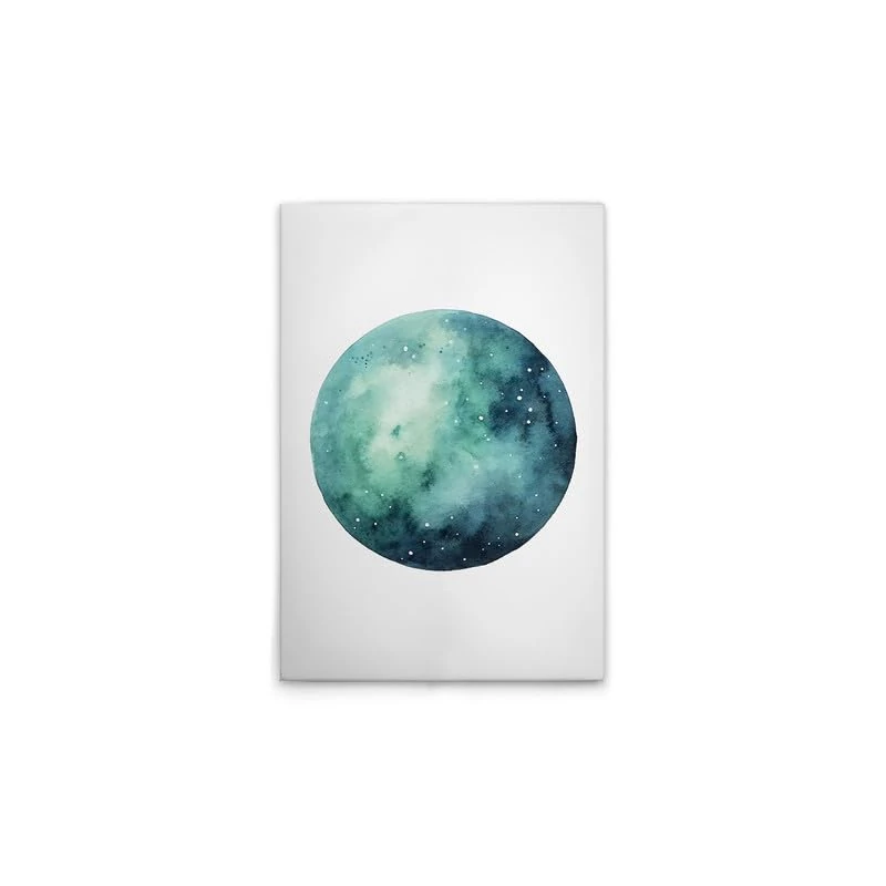 A.S. Création Green Planet DD133333 Canvas Picture 50 x 75 cm White Green - Image 1