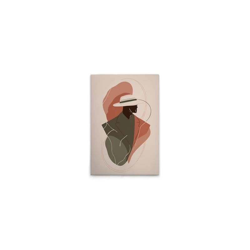 A.S. Création DD132786 Canvas Picture Man Abstract Wall Picture Beige Orange 40 x 60 cm - Image 1